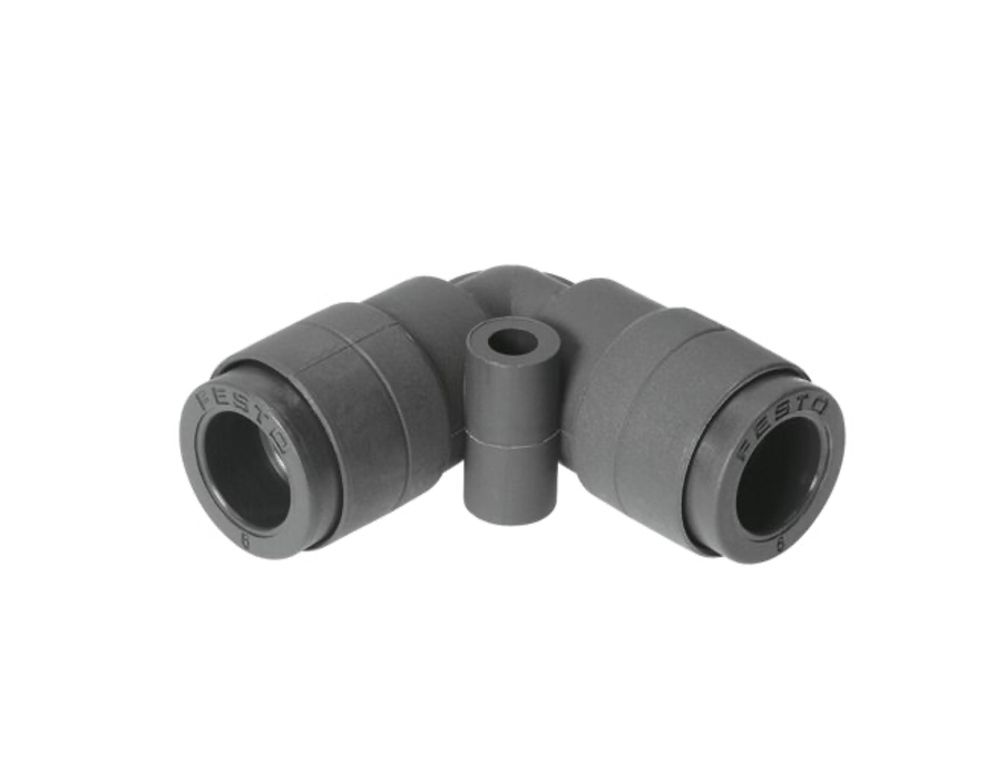 Push in Ø10 - Ø10 mm - 90° - Lasspatbestendig