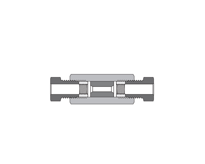 316 SS, FITOK 20M Series Medium Pressure Fitting, Coned and Threaded Connection, Union(Slip Type), 3/8" O.D