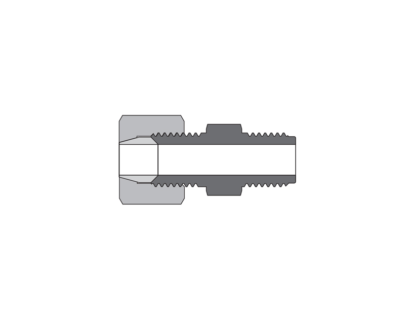 316 SS, FITOK 20M Series Medium Pressure Fitting, Coned and Threaded Connection, Antivibration Gland Assemblies(1 gland nut & 1 slotted collet & 1 collet body), 3/4" O.D.