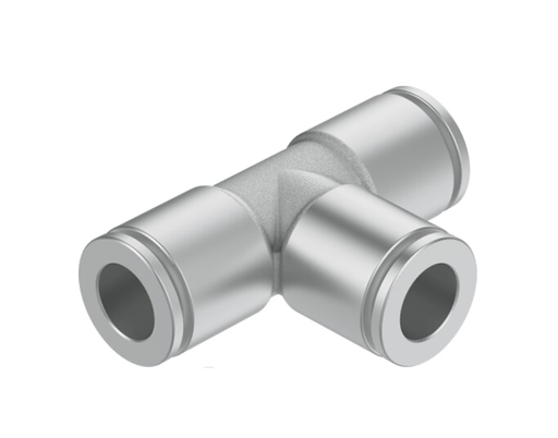 [NPQH-T-Q10-E-P10 (578383)] Push in T Ø10 mm - messing vernikkeld