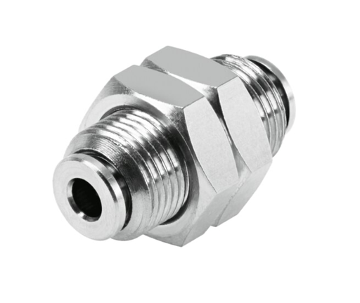 [NPQH-H-Q10-E-P10 (578302)] Schotdoorvoerkoppeling 10mm - messing vernikkeld