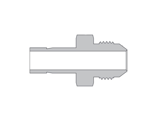 [SS-AM-FT6-AN4] Male Adapter, 316SS, 3/8in. OD Tube Stub End  x 1/4in. Male JIC (AN16)37º Flare