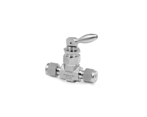 [NTSS-FNS2-7] Needle Valve, Body: 316SS, MWP: 300psig, O-ring: FKM, Stem Tip: PTFE, Conn.: 1/8in. x 1/8in. (F)NPT, Orifice:3.2mm, Cv:0.2, Toggle Type