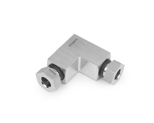 [SS-DLU-DFF8-DFF6] 316 SS, FITOK 20D Series Medium Pressure Tube Fitting, Union Reducing Elbow, 1/2" O.D. × 3/8" O.D.